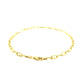 14k Yellow Gold Anklet with Flat Hammered Oval Links