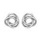 Polished Open Love Knot Earrings in Sterling Silver