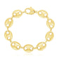 14k Yellow Gold High Polish Lite Puffed Mariner Link Bracelet  (15.00 mm)