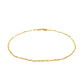 14k Yellow Gold Singapore Bracelet 1.0mm