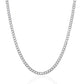 14k White Gold Solid Curb Chain (3.60 mm)