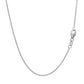 14k White Gold Round Cable Link Chain (1.10 mm)