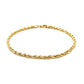 14k Yellow Gold Solid Diamond Cut Rope Bracelet (3.00 mm)