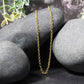 14k Yellow Gold Diamond Cut Cable Link Chain (2.20 mm)