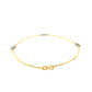 14k Two Tone Gold Entwined Heart Stationed Anklet