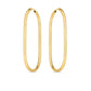 14k Yellow Gold Endless Large Paperclip Hoop Earrings