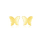 14k Yellow Gold Polished Butterfly Earrings