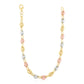 14k Tri Color Gold High Polish Puffed Mariner Link Chain (4.90 mm)