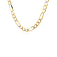 14K Yellow Gold Solid Pave Figaro Chain (5.90 mm)