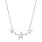 Sterling Silver Necklace with Three Starfish