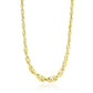 Polished Double Oval Link Chain Necklace in 14k Yellow Gold