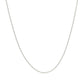 14k White Gold Oval Cable Link Chain (0.85 mm)