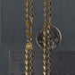 14k Two Tone Gold Pave Curb Chain (7.00 mm)