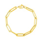 14K Yellow Gold Extra Wide Paperclip Chain Bracelet (6.10 mm)