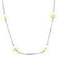 14k White Gold Necklace with White Pearls