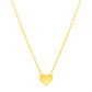 14k Yellow Gold Polished Mini Heart Necklace