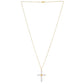 14k Yellow Gold Pearl Cross Pendant