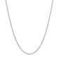 14k White Gold Round Cable Link Chain (1.50 mm)