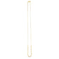 14k Yellow Gold Bead Paperclip Necklace