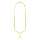 14k Yellow Gold Alternating Oval and Round Chain Necklace with Toggle