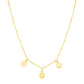 14k Yellow Gold Mom Necklace with Circle Drops