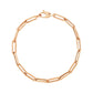 14K Rose Gold Bold Paperclip Chain Bracelet (4.20 mm)