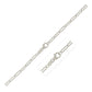 Sterling Silver Rhodium Plated Paperclip Chain (2.5 mm)