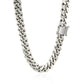 Sterling Silver Rhodium Plated Miami Cuban Chain (9.80 mm)