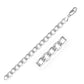 Rhodium Plated Sterling Silver Curb Style Bracelet (7.20 mm)