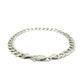 Rhodium Plated Sterling Silver Curb Style Bracelet (7.20 mm)