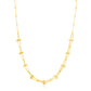 14k Yellow Gold Beaded U Link Chain Necklace