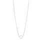 14k White Gold Pearl Solitaire Necklace