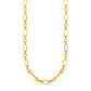14k Yellow Gold Twisted and Polished Link Necklace