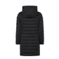 Save The Duck Sold Faux Fur Lined 3/4 Hooded Women Coat Black