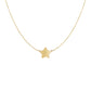 14k Yellow Gold Necklace with Five Pointed Star