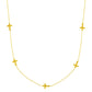 14k Yellow Gold Chain Necklace with Cross Stations