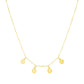 14k Yellow Gold Love Necklace with Circle Drops