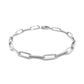 14K White Gold Bold Paperclip Chain Bracelet