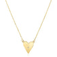 14k Yellow Gold High Polish Elongated Heart Necklace