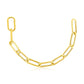 14k Yellow Gold Rounded Paperclip Chain Necklace
