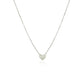 14k White Gold Polished Mini Heart Necklace