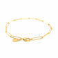 14k Yellow Gold Wire Paperclip Bracelet (2.7mm)