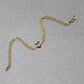 14k Yellow Gold 7 inch Curb Chain Bracelet with Heart