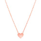 14k Rose Gold Polished Mini Heart Necklace