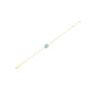14k Yellow Gold Blue Evil Eye Bracelet
