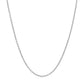 14k White Gold Round Cable Link Chain (1.30 mm)