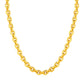 14k Yellow Gold Polished Oval Link Necklace
