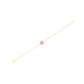 14k Yellow Gold Pink Evil Eye Bracelet (1.00 mm)