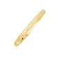 10k Yellow Gold Dome Childrens Diamond Cut Florentine Bangle (4.00 mm)