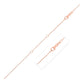 Double Extendable Cable Chain in 14k Rose Gold (0.85 mm)